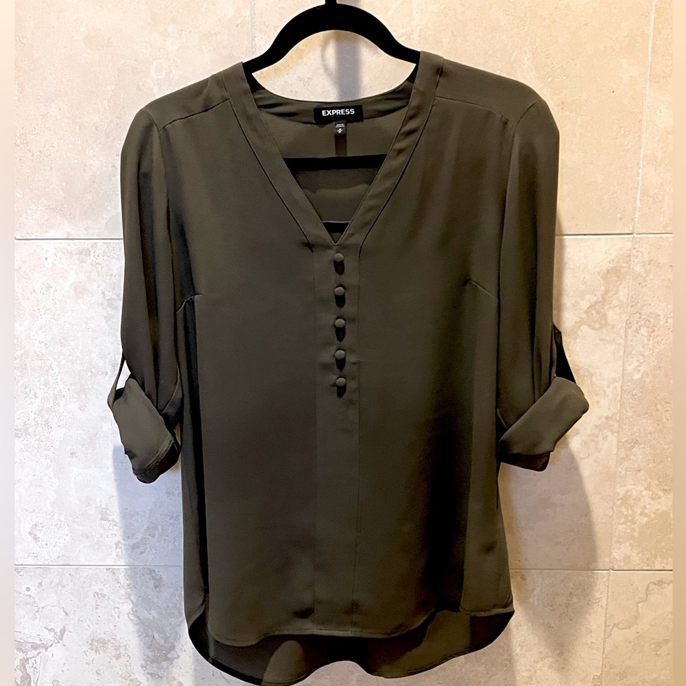 Express Portofino Shirt Olive Green